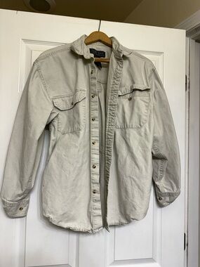 Classic Men's Button-Down Workshirt - Cream